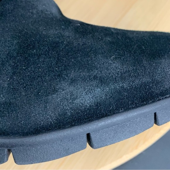 The Flexx - Strap Tease Waterproof Suede Block Heel Booties in Black Size US 6 - Picture 11 of 15